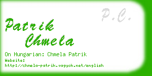 patrik chmela business card